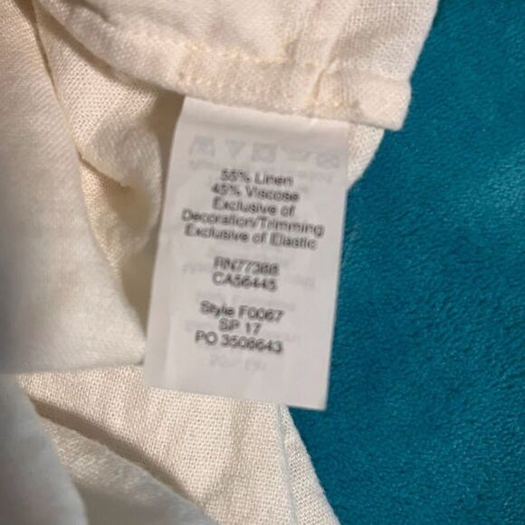 J Crew Skirt XS Mini Skater Cream Pockets Linen Blend Coquette Cottagecore - Picture 4 of 6